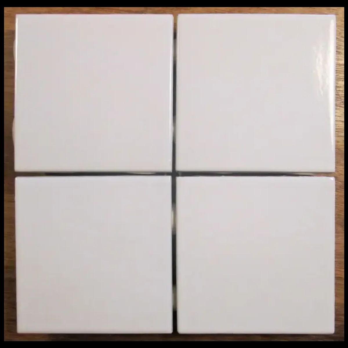 Modul Hvid Blank mosaik 9,7x9,7 cm