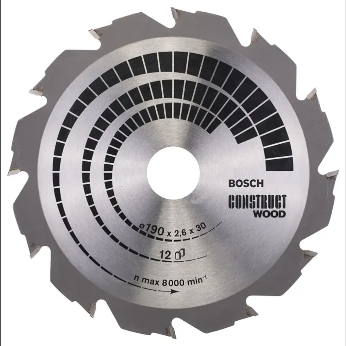 Bosch Rundsavsklinge.construct 190x2,6x30 Mm 12 Tdr - 2608640633