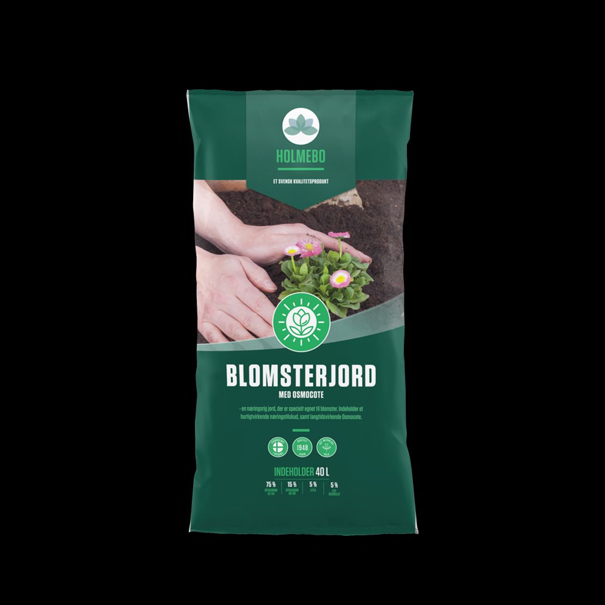 Holmebo Blomsterjord - 40 liter