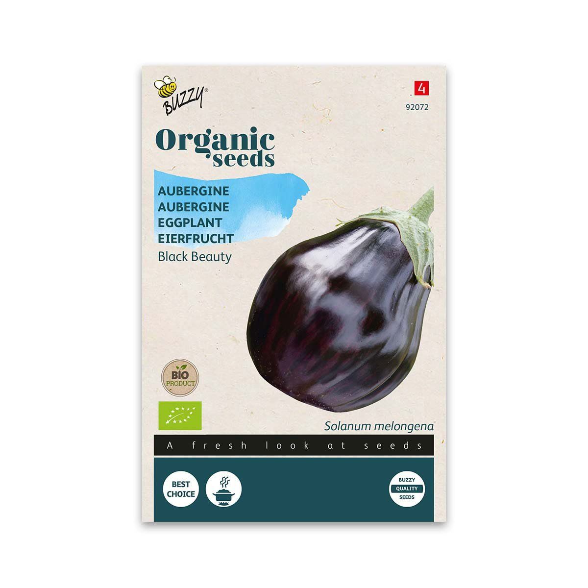 Økologisk Aubergine frø, Black Beauty