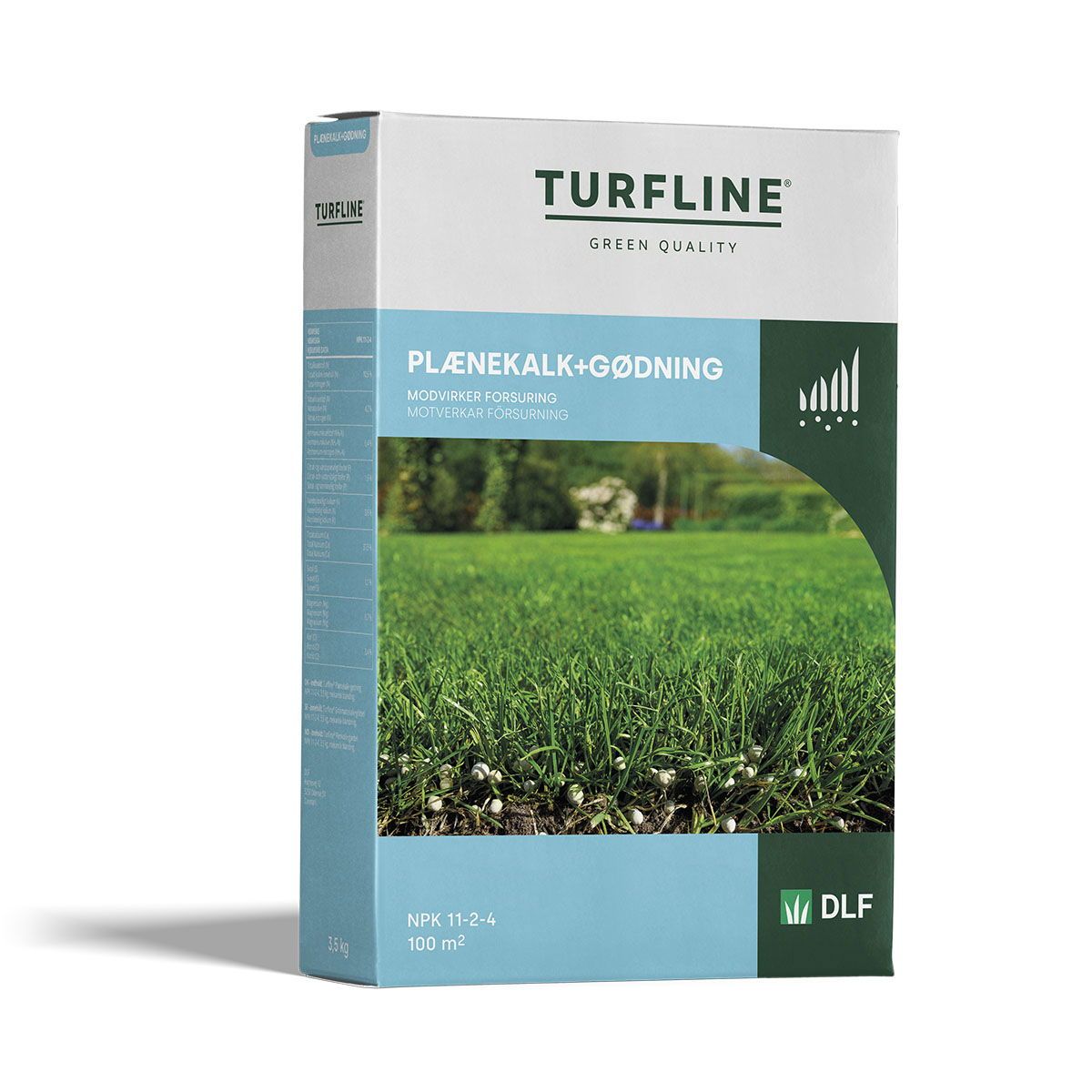 Turfline Plænekalk + Gødning 2-i-én - 3,5 kg / 100 m2