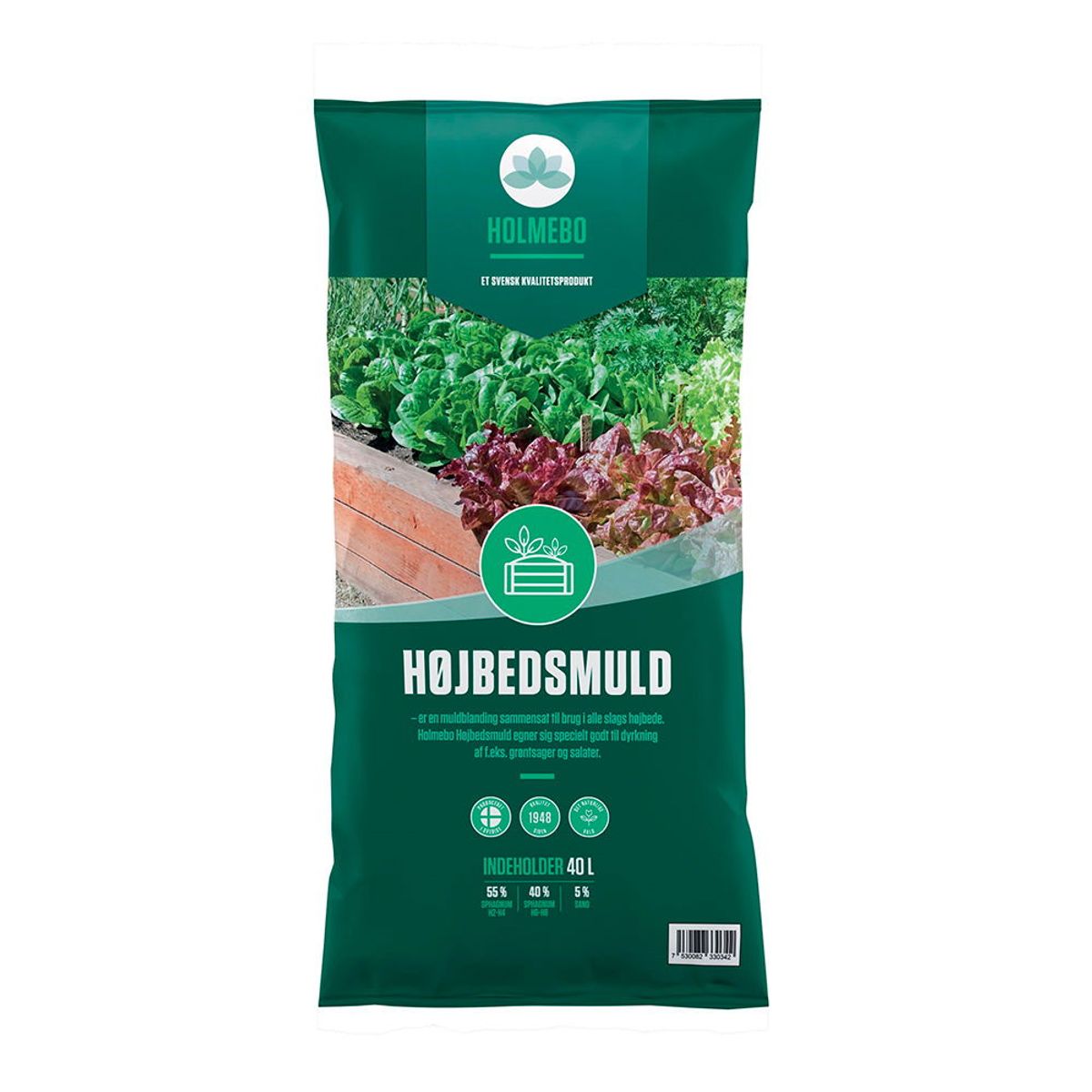 Holmebo Højbedsmuld - 40 liters poser