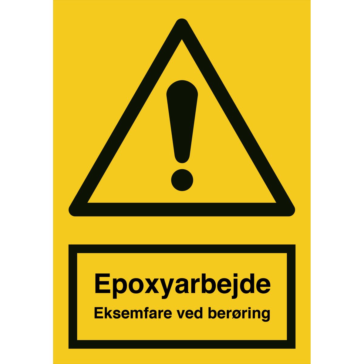 Epoxyarbejde - eksemfare - Advarselsskilt - ISO7010