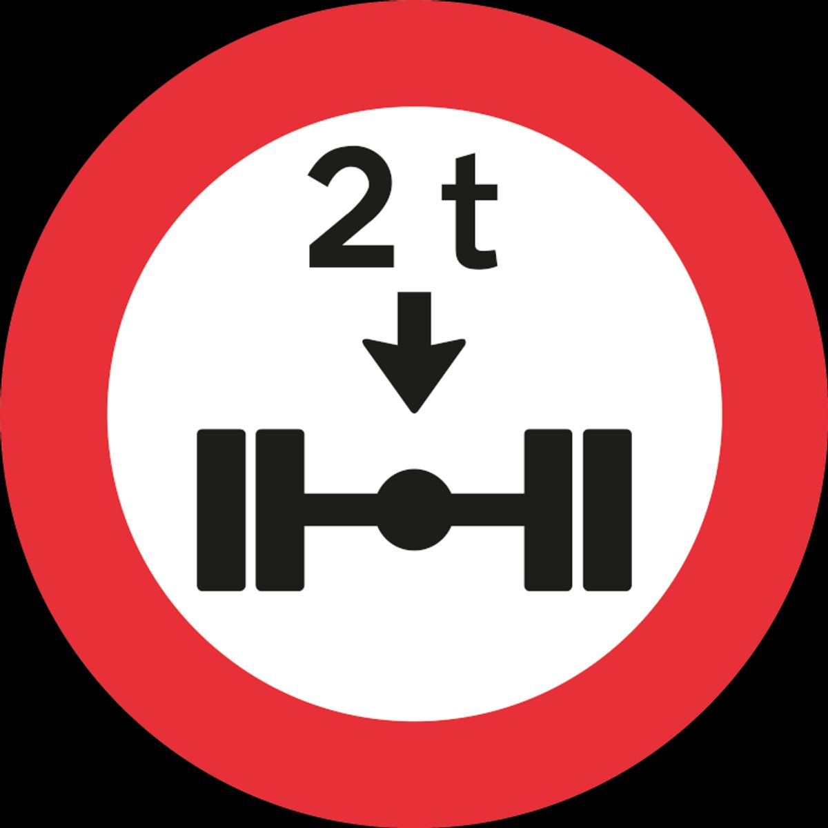 Akseltryk C 35 forbudstavle