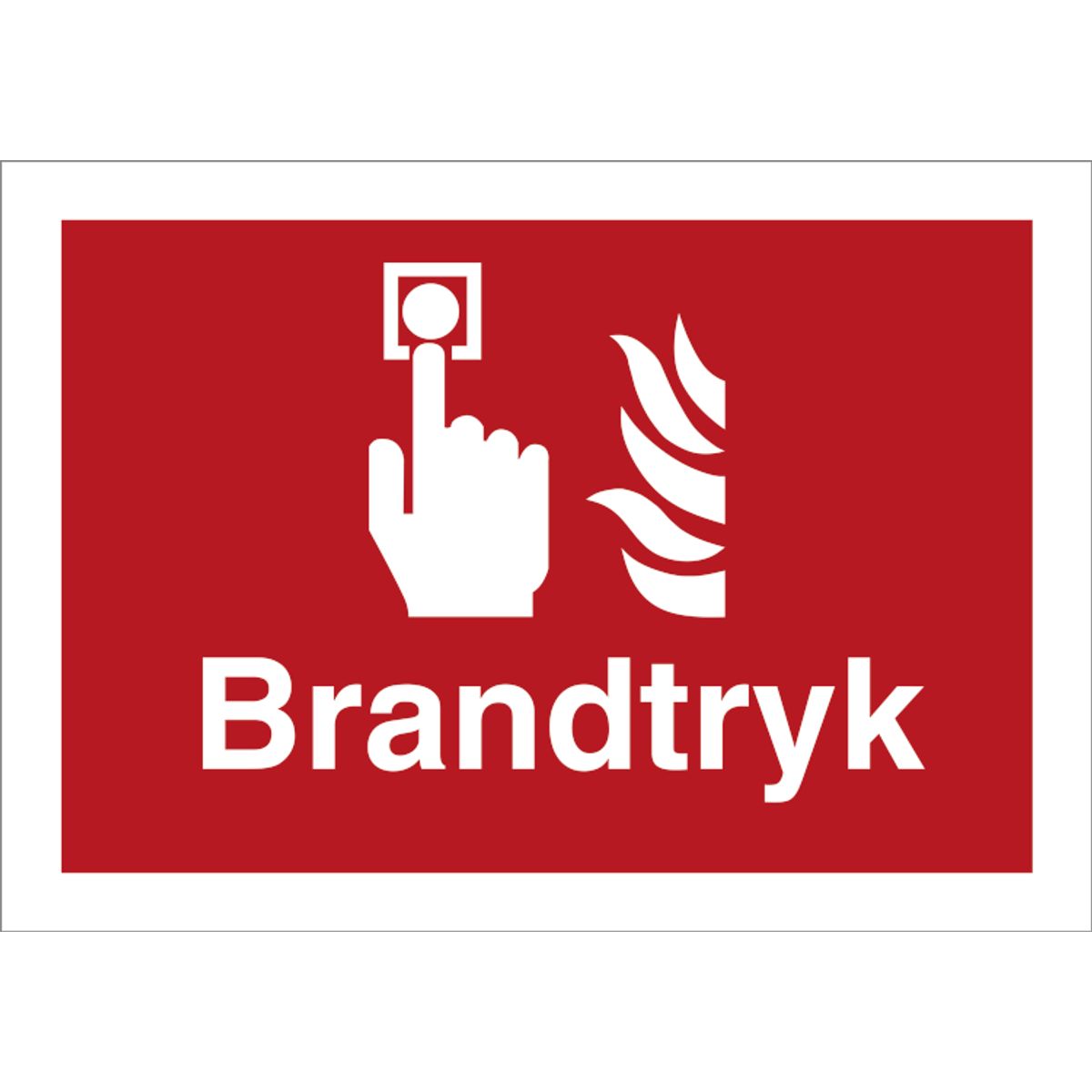 Brandskilt - Brandtryk - Plast - 105 x 148 mm (A6)