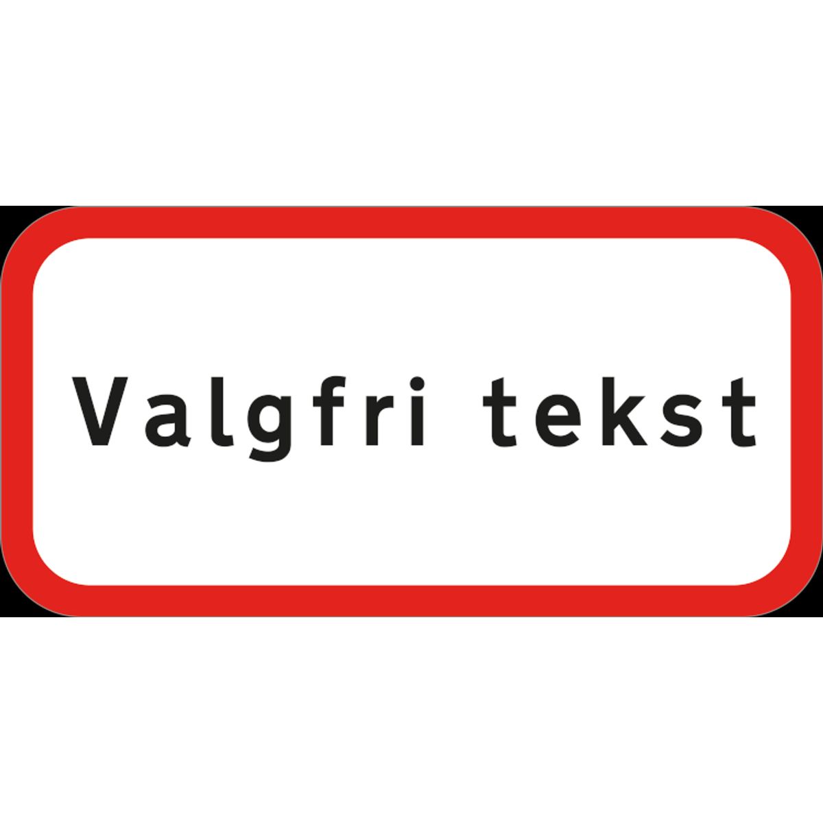 UC undertavle med valgfri tekst