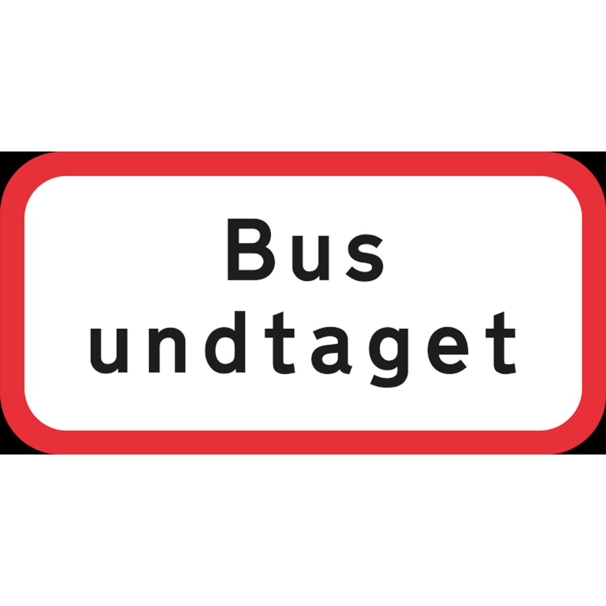 Bus undtaget - Reflekstype 3 - 25 x 50 cm