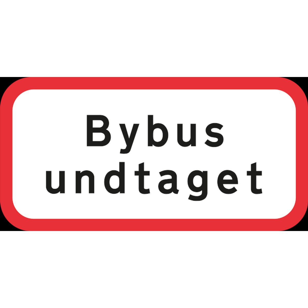 Bybus undtaget - Reflekstype 3 - 30 x 70 cm