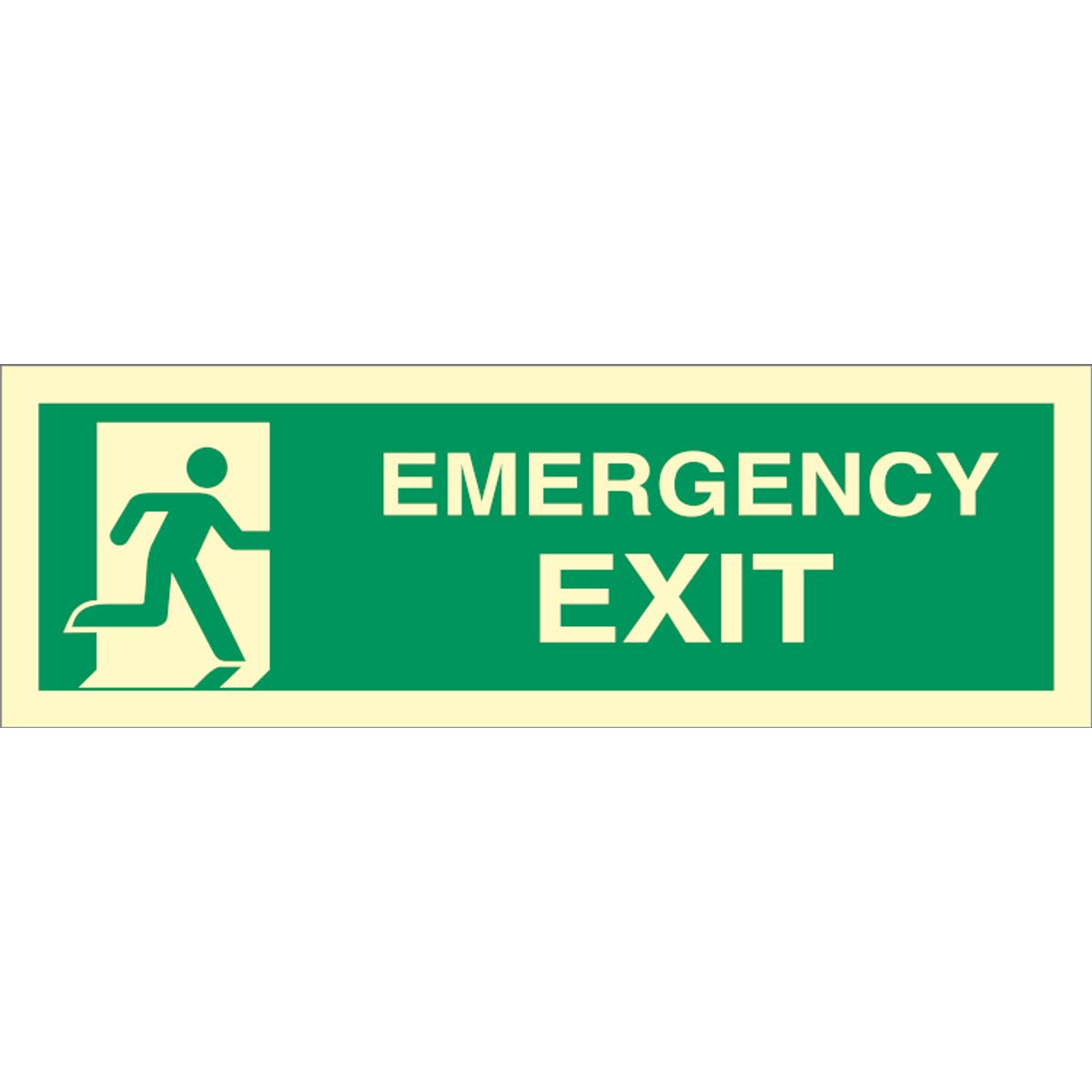 Emergency exit right - Efterlysende Vinyl HI150 - 150 x 400 mm