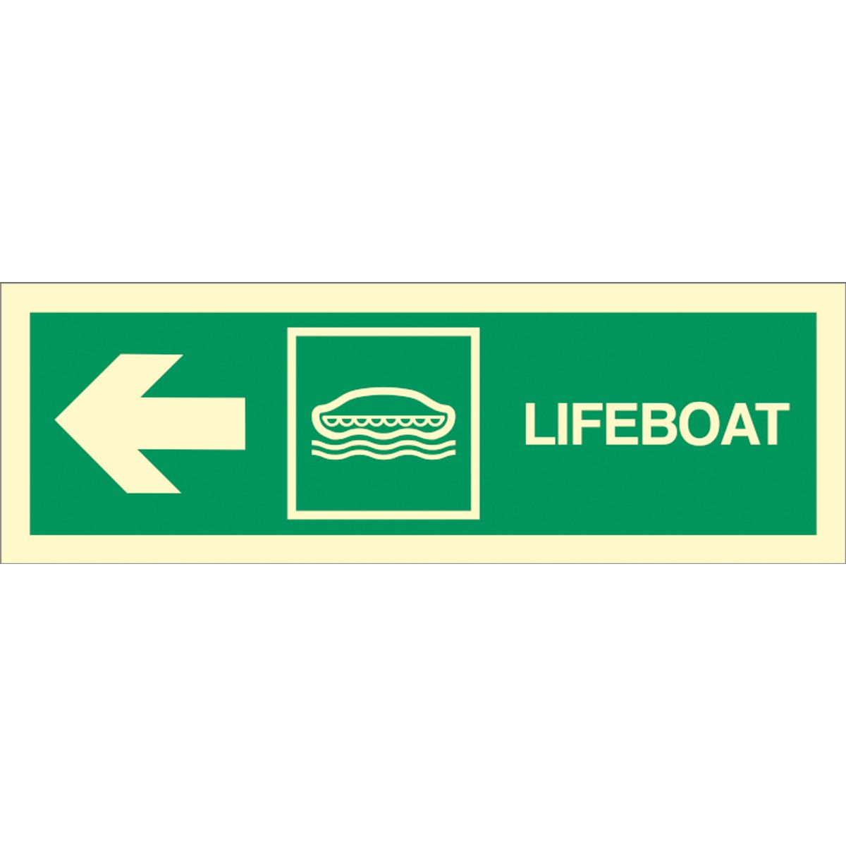 Lifeboat arrow left - Efterlysende Vinyl HI150 - 100 x 300 mm