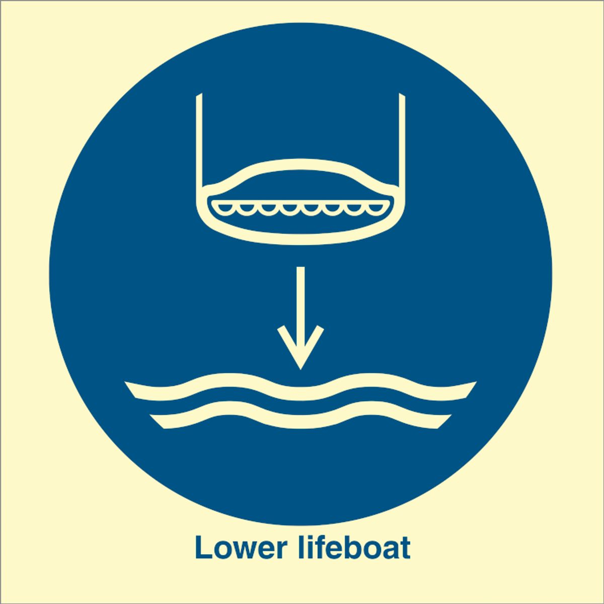 Lower lifeboat - Efterlysende Vinyl HI150 - 150 x 150 mm