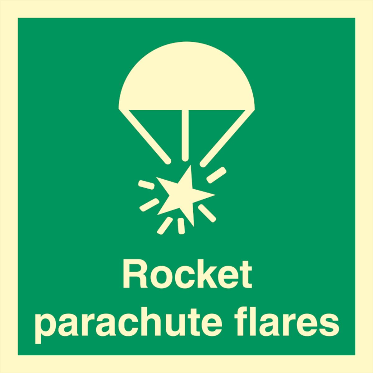 Rocket parachute flares - Efterlysende Vinyl HI150 - 150 x 150 mm