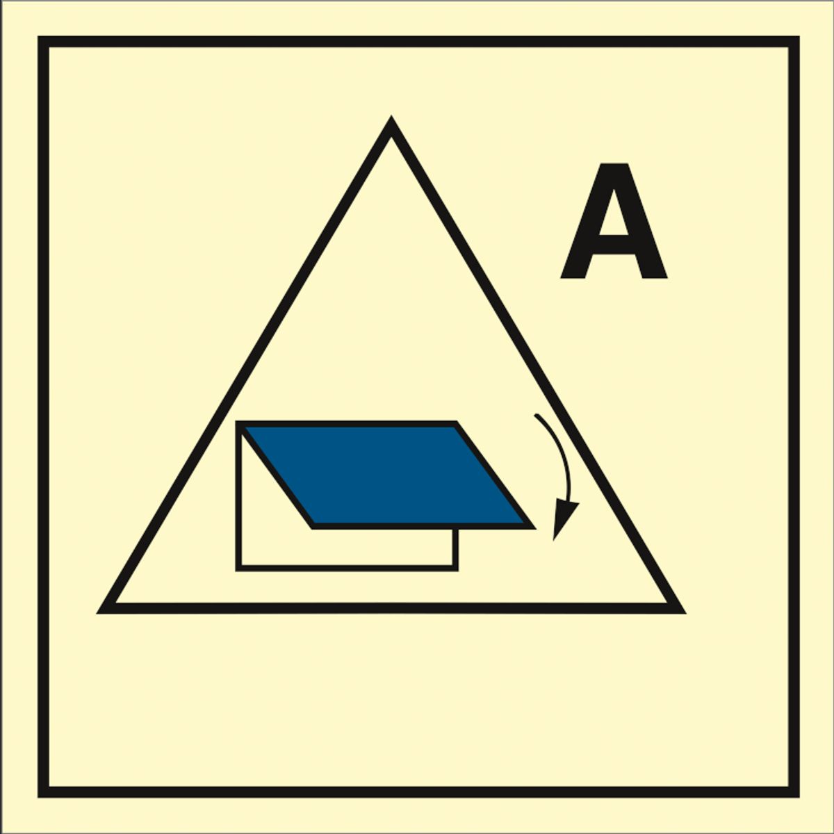 Fire control sign - Remote control for closing device for accommodation