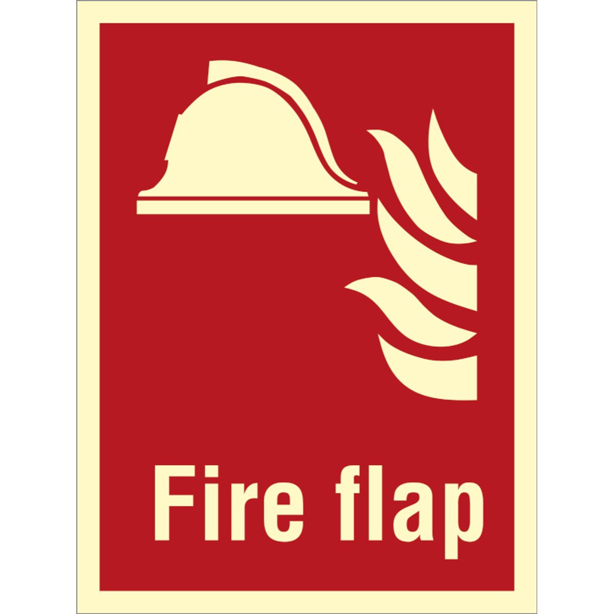 Fire sign - Fire flap