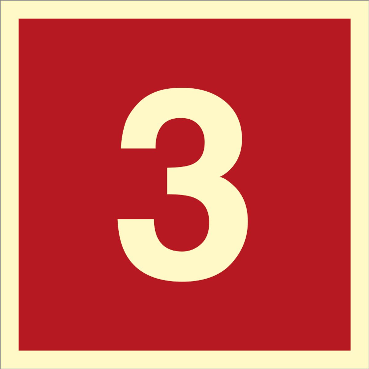 Fire sign - Number 3