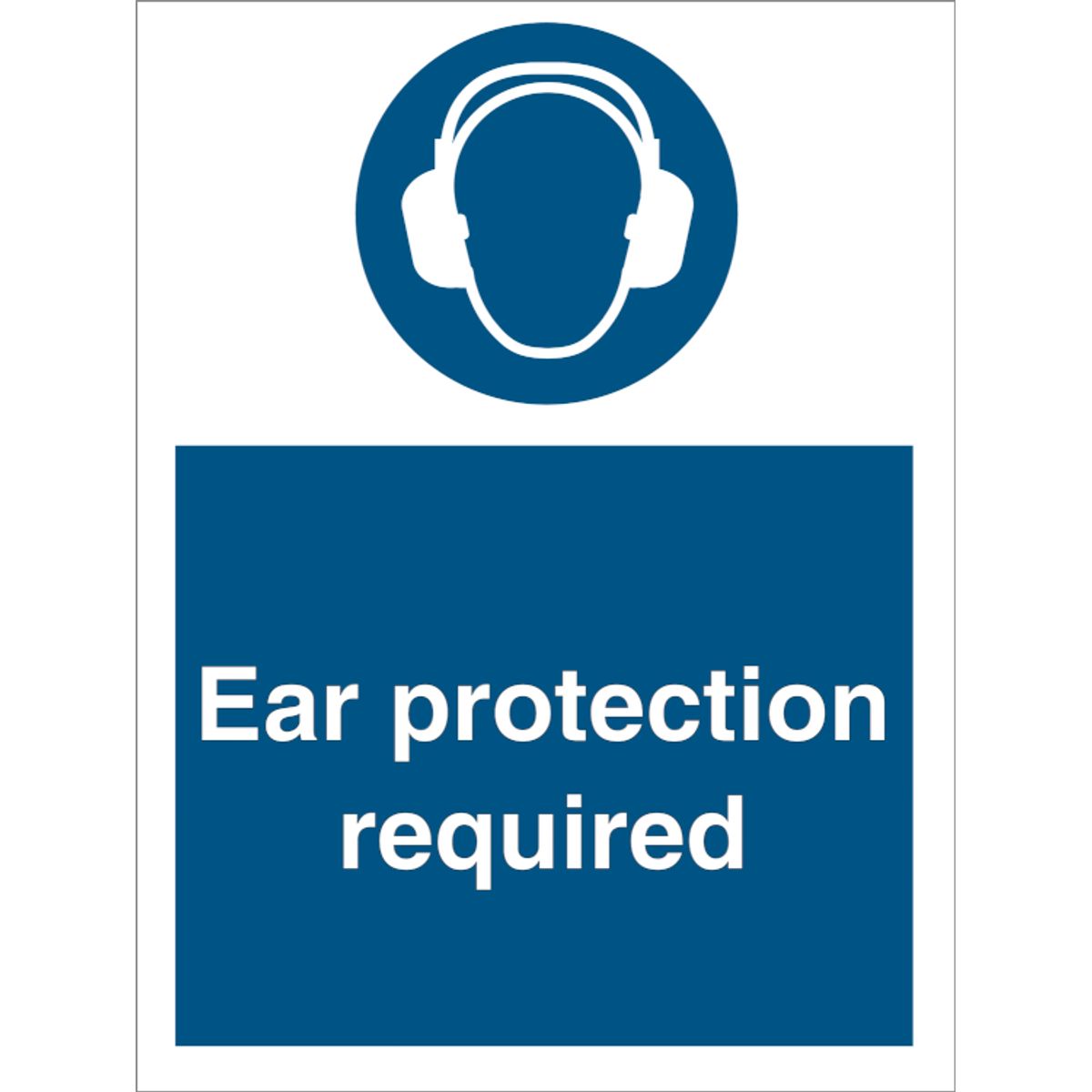 Mandatory sign - Ear protection required