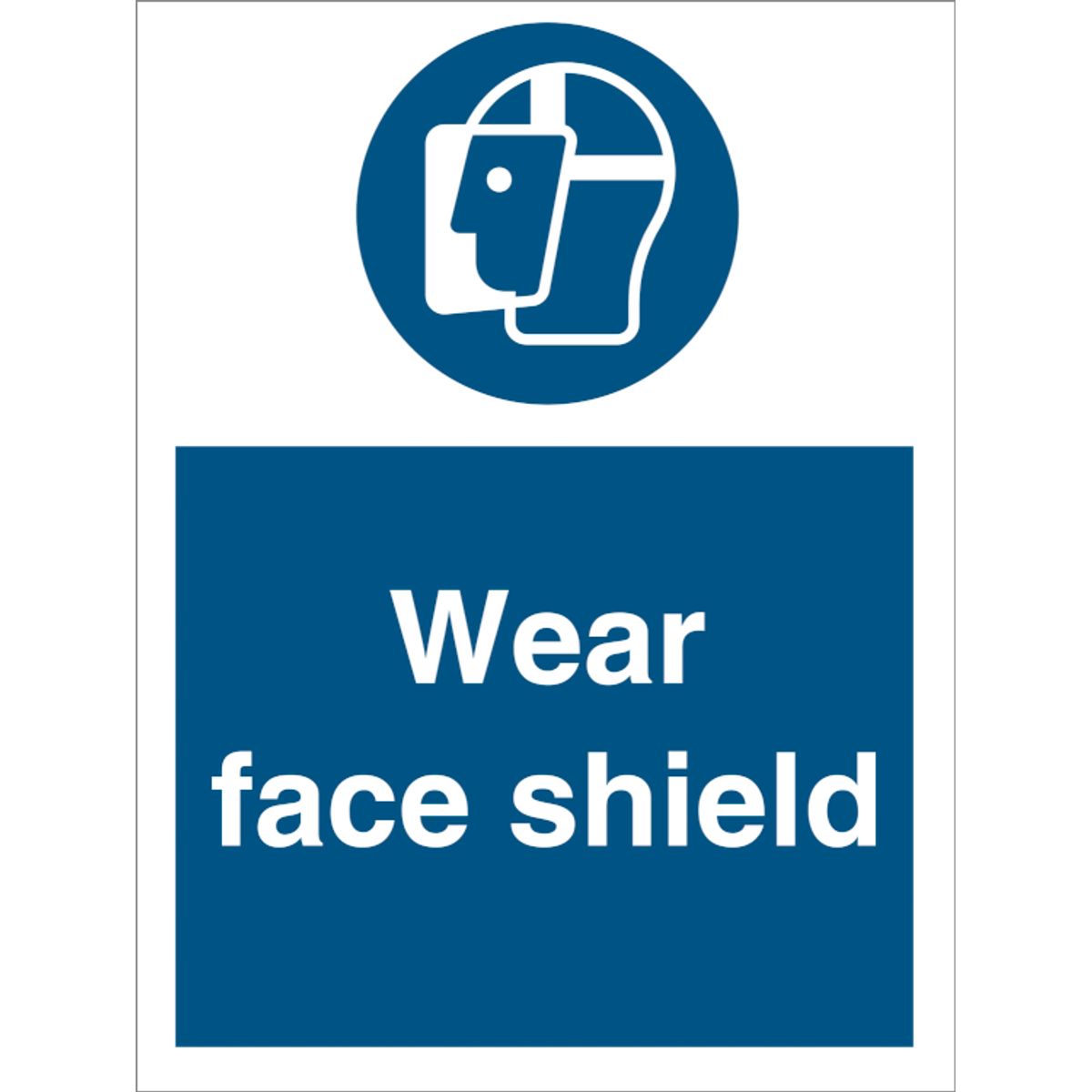 Mandatory sign - Wear face shield