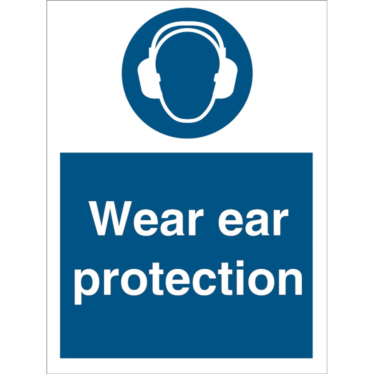 Wear ear protection - Selvklæbende vinyl - 200 x 150 mm