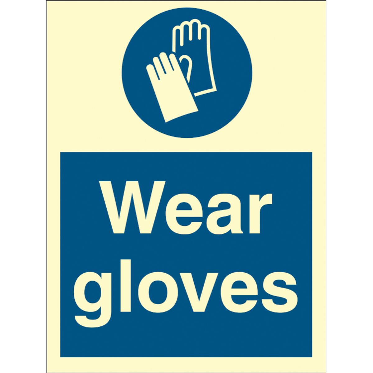 Wear gloves - Efterlysende Vinyl HI150 - 200 x 150 mm