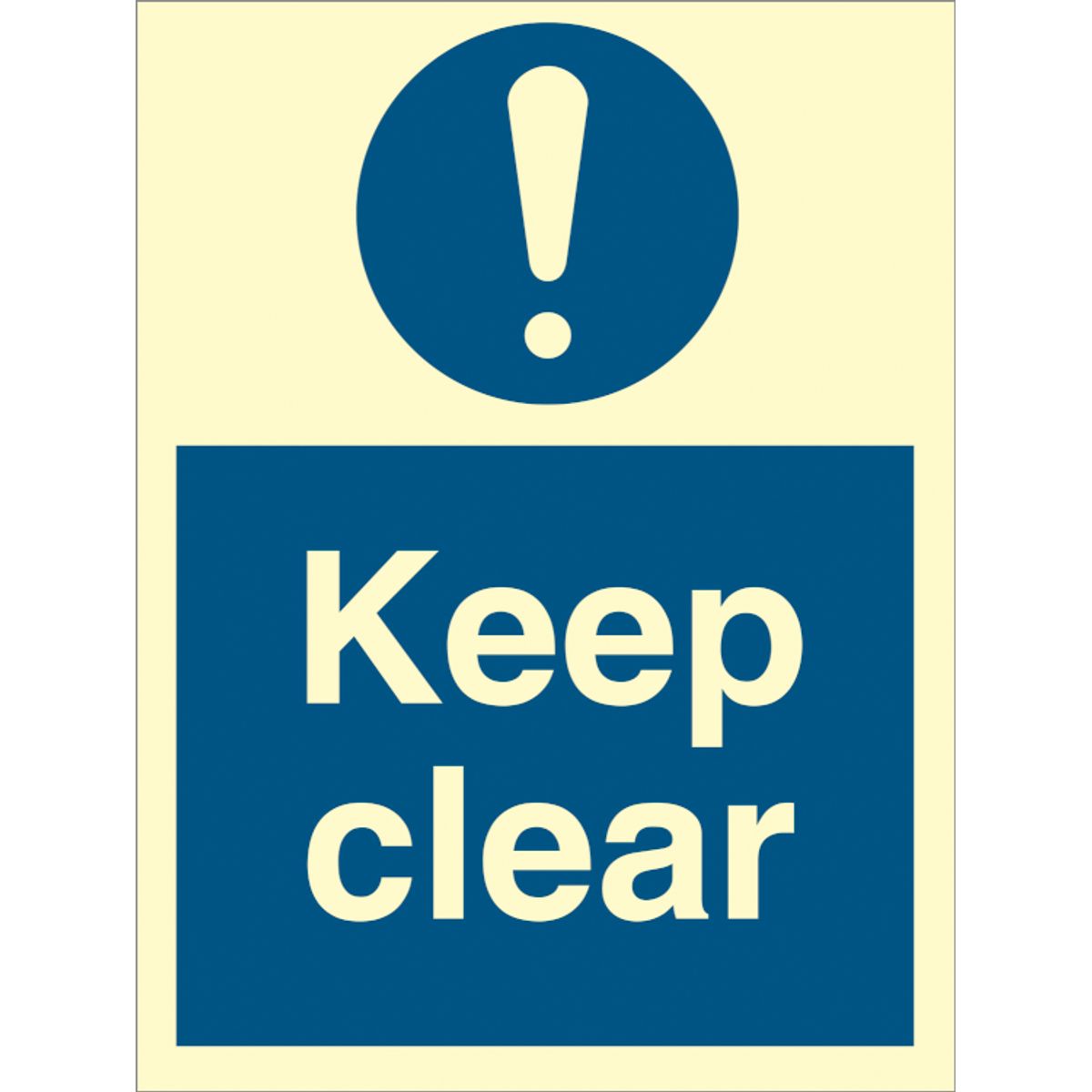 Keep clear - Efterlysende Vinyl HI150 - 200 x 150 mm