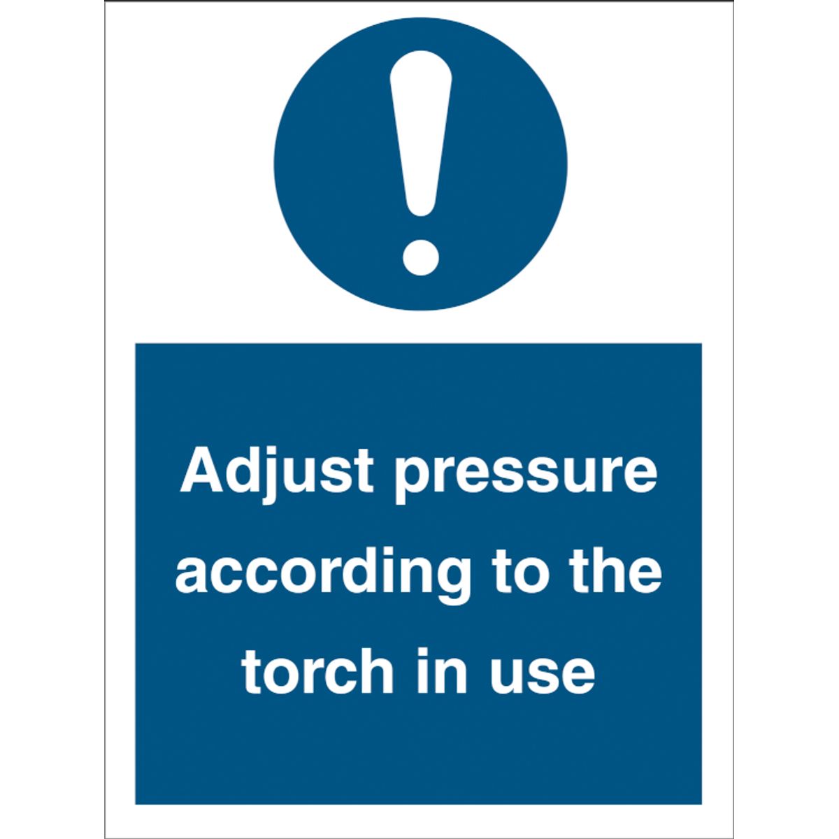 Adjust pressure according to the torch in use - Plast - 200 x 150 mm