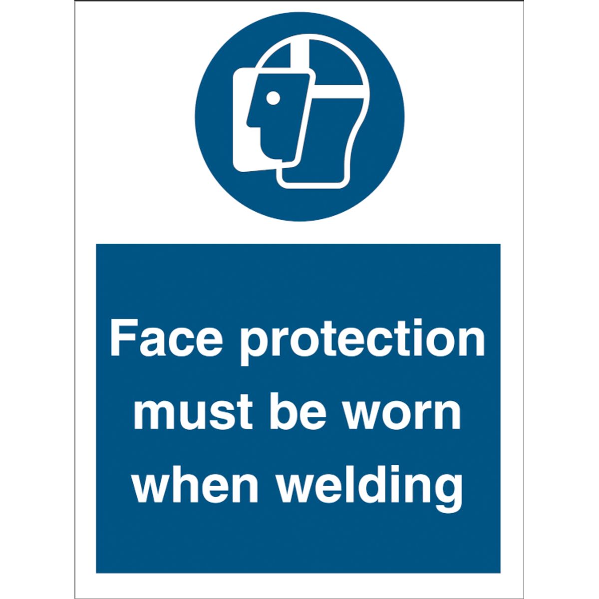 Face protection must be worn when welding - Selvklæbende vinyl - 200 x 150 mm