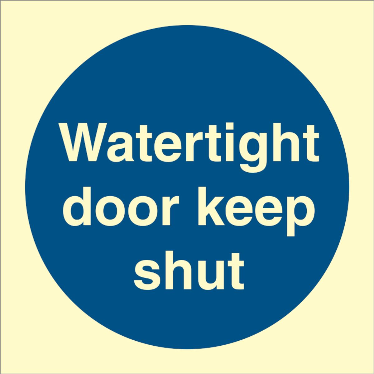 Watertight door keep shut - Efterlysende plast HI150 - 150 x 150 mm