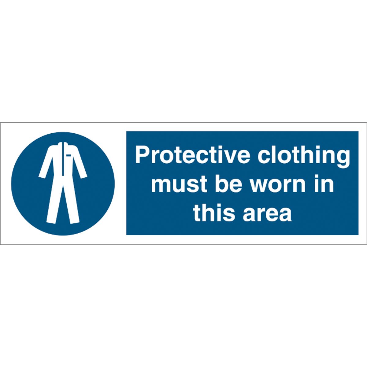 Mandatory sign - Protective clothing must be worn in this area