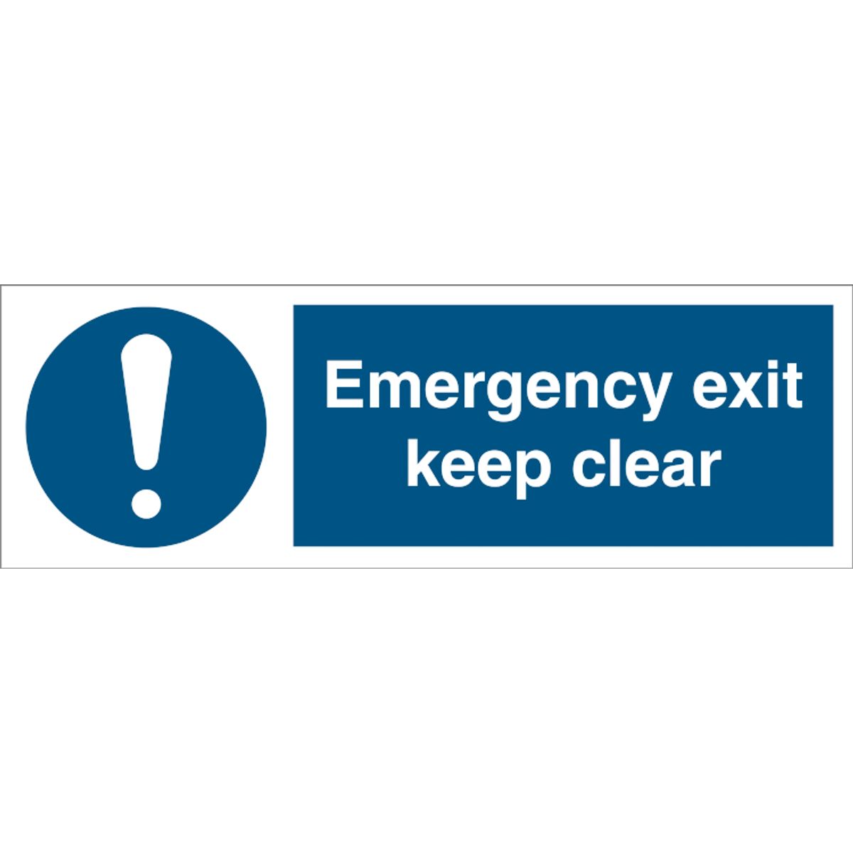 Emergency exit keep clear - Plast - 100 x 300 mm