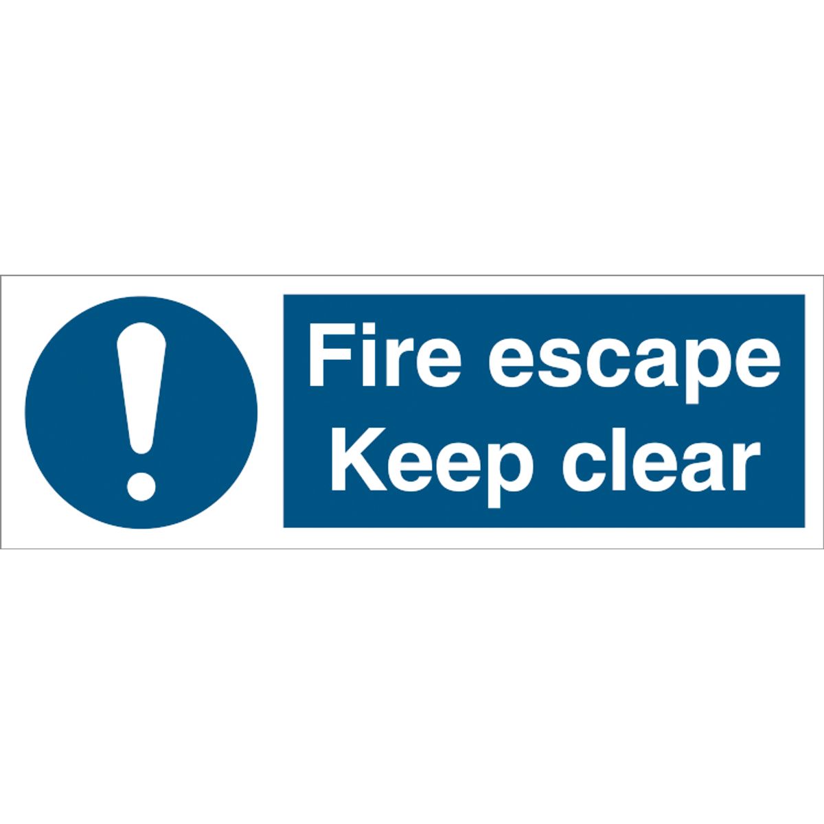 Fire escape keep clear - Plast - 100 x 300 mm