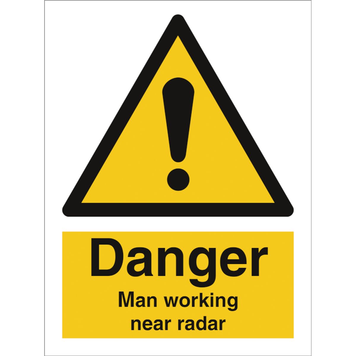 Danger man working near rader - Selvklæbende vinyl - 200 x 150 mm