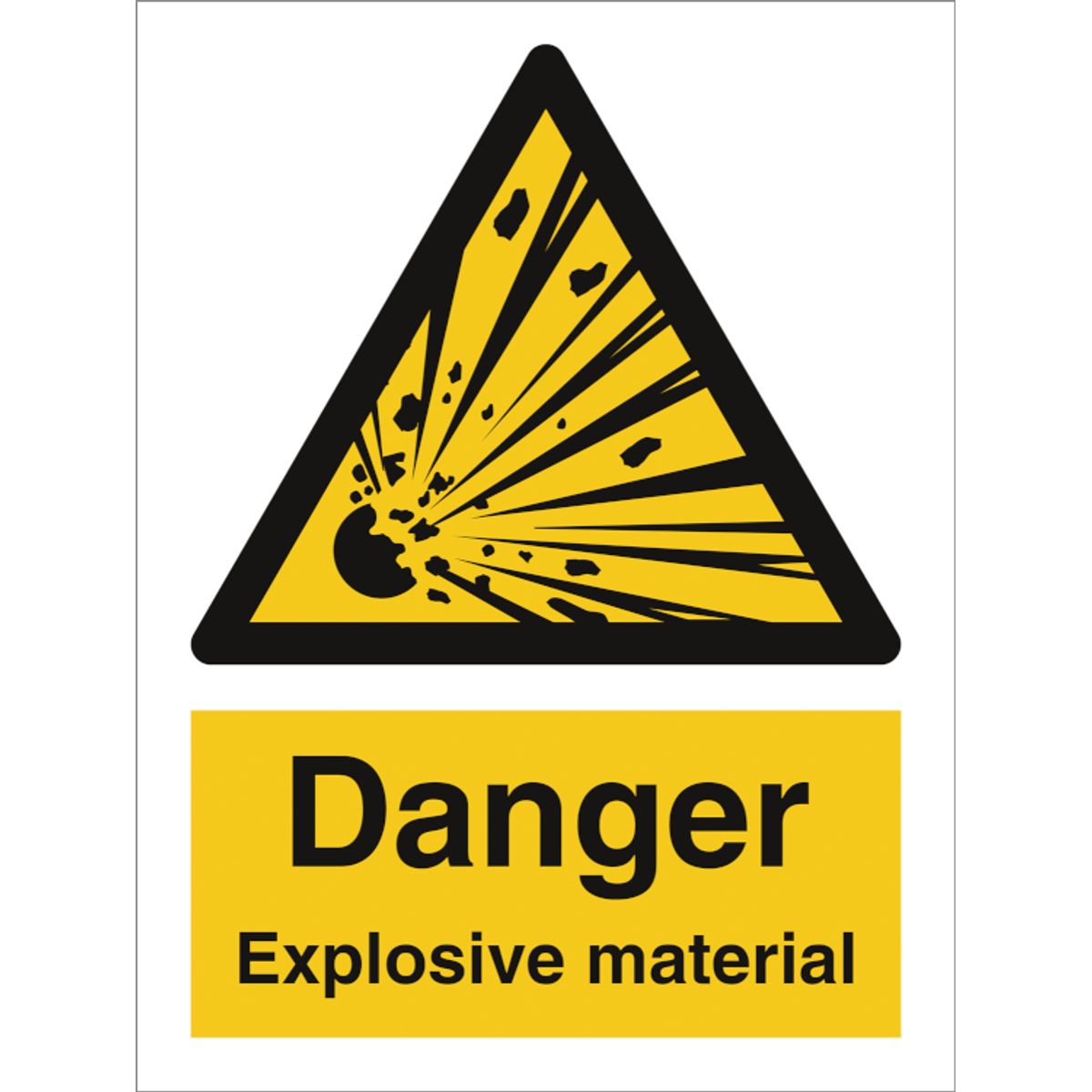 Hazard & Warning sign - Danger Explosive material