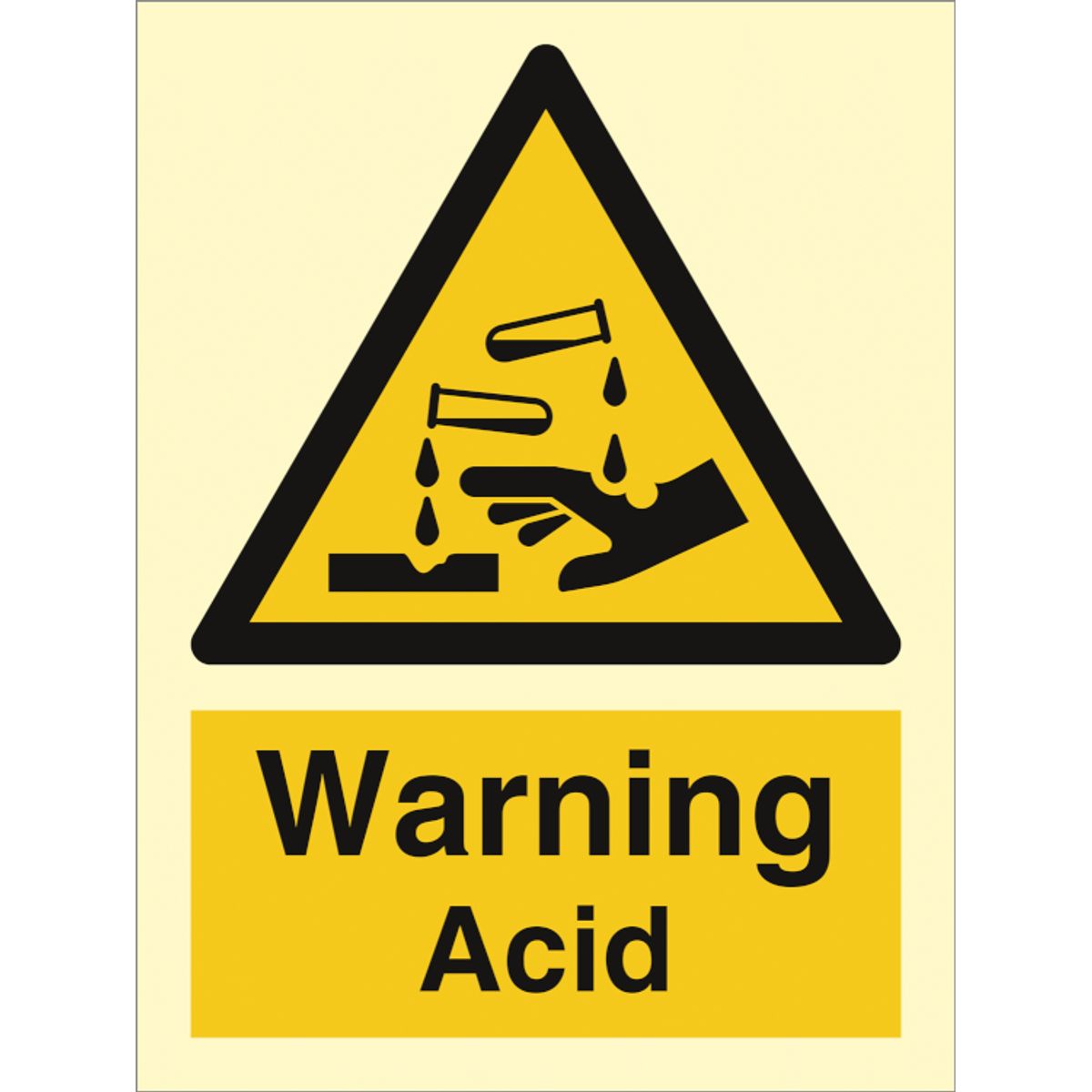 Warning - Acid - Efterlysende Vinyl HI150 - 200 x 150 mm