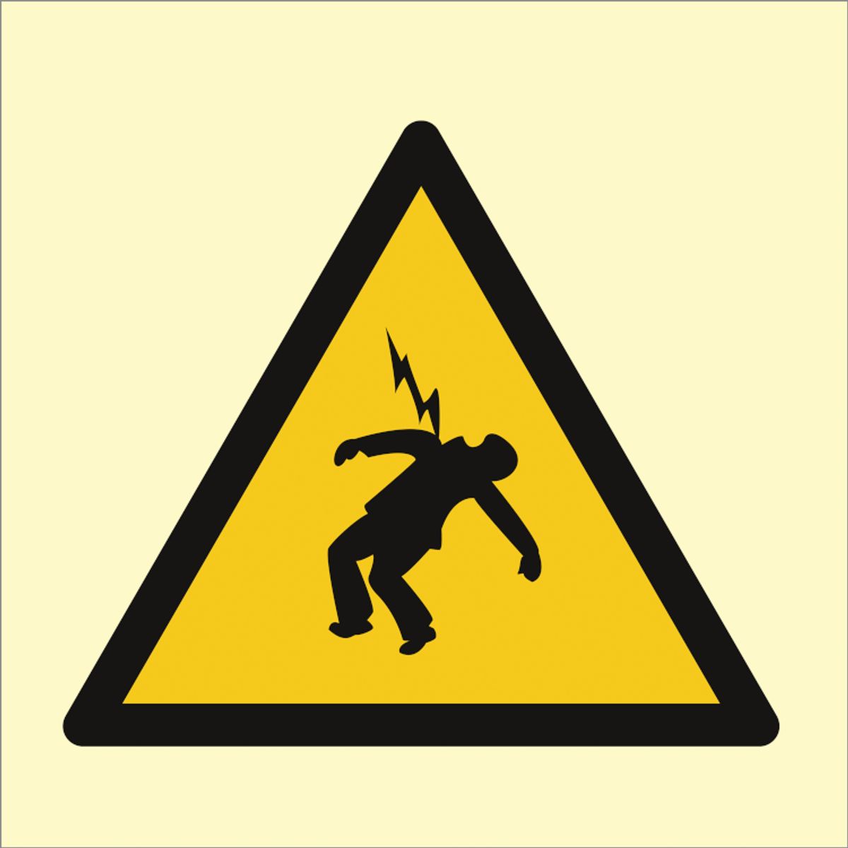 Danger of death - Efterlysende plast HI150 - 150 x 150 mm