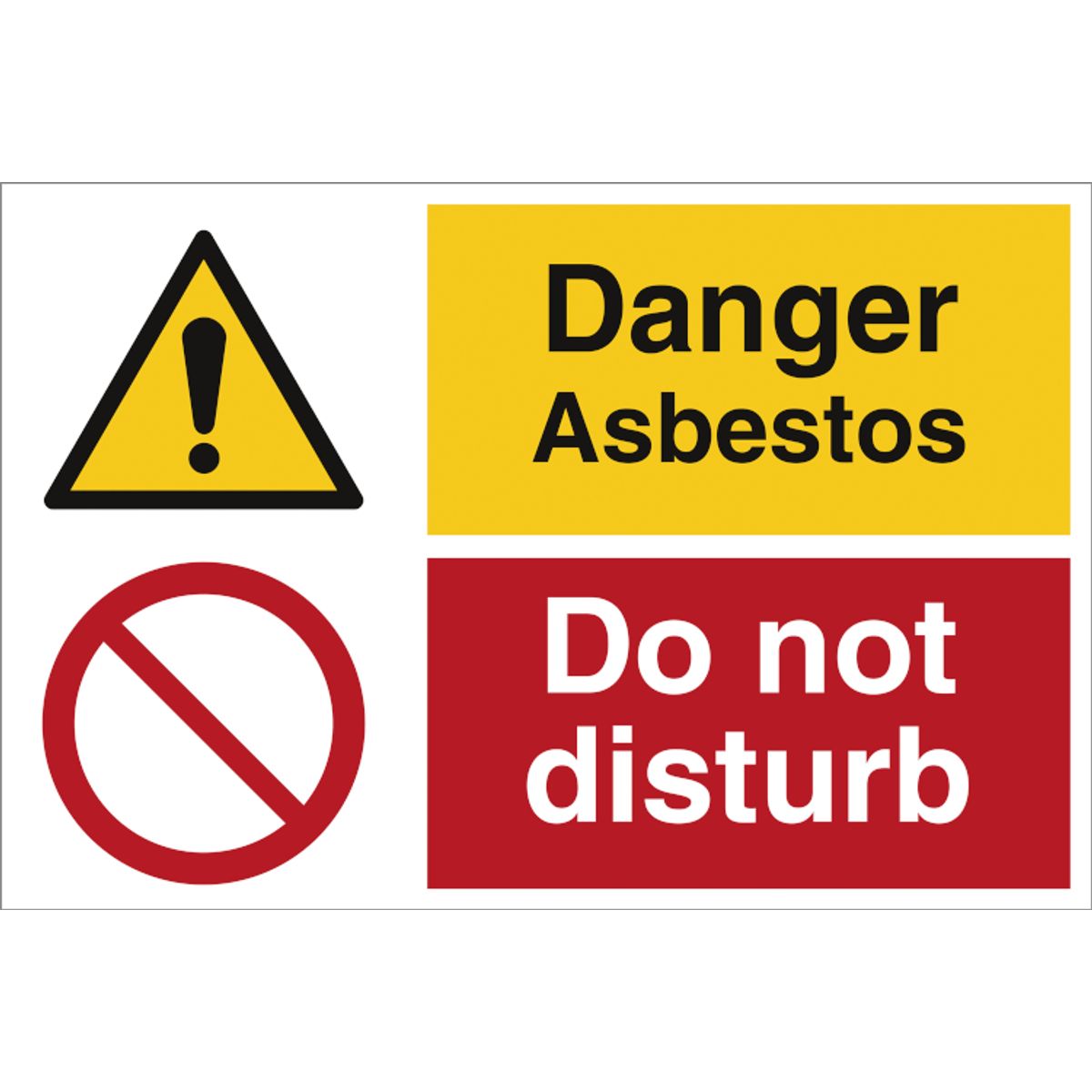 Combi sign - Danger Asbestos