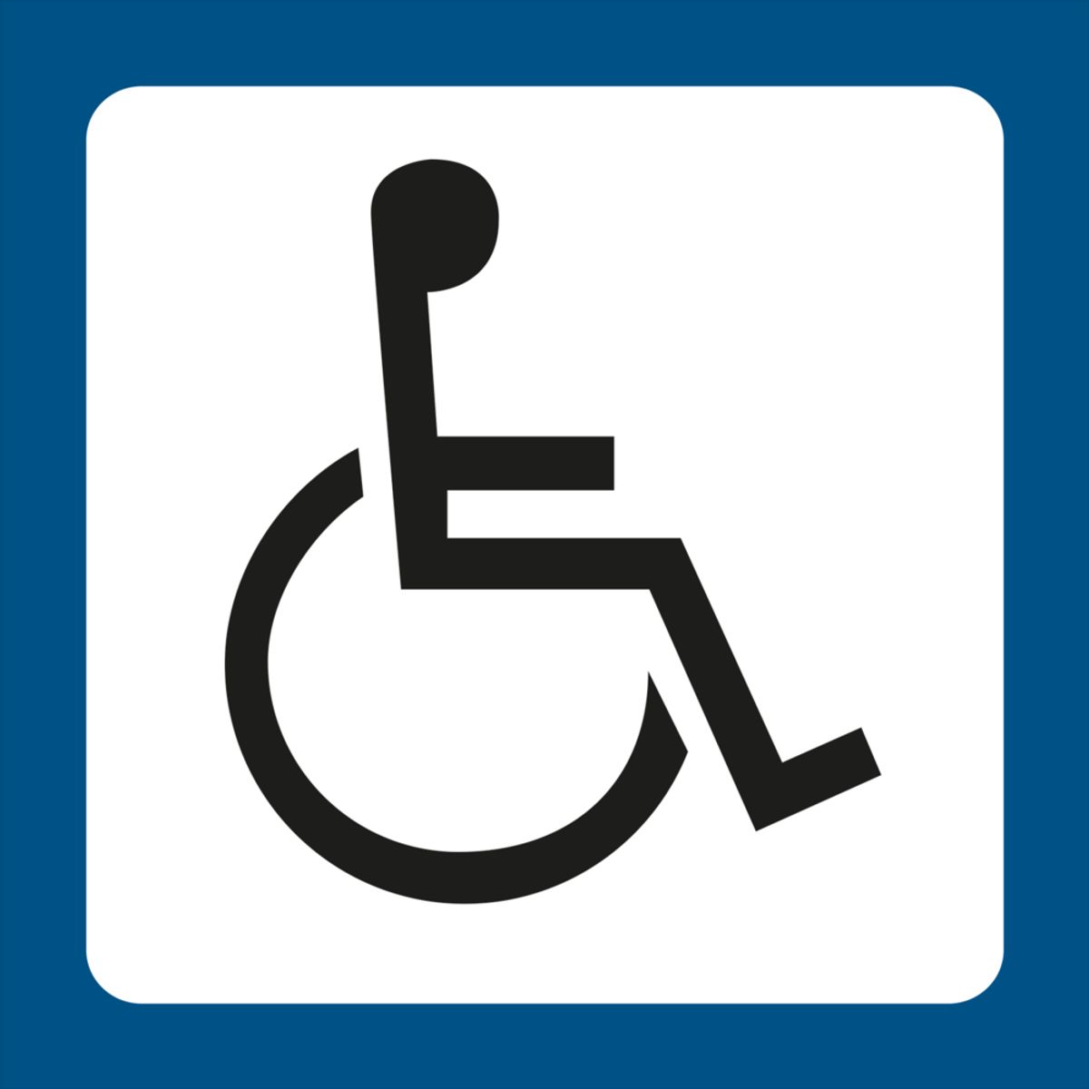 Handicap symbol - Plast - 100 x 100 mm