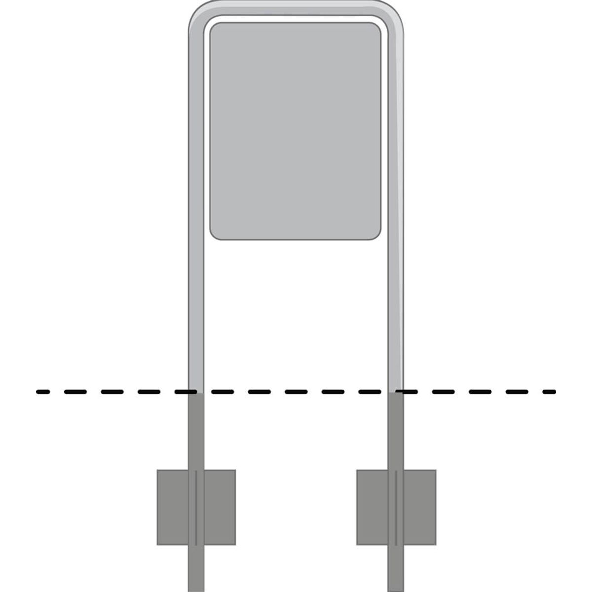 Lav, smal galge til 50x50 cm tavle