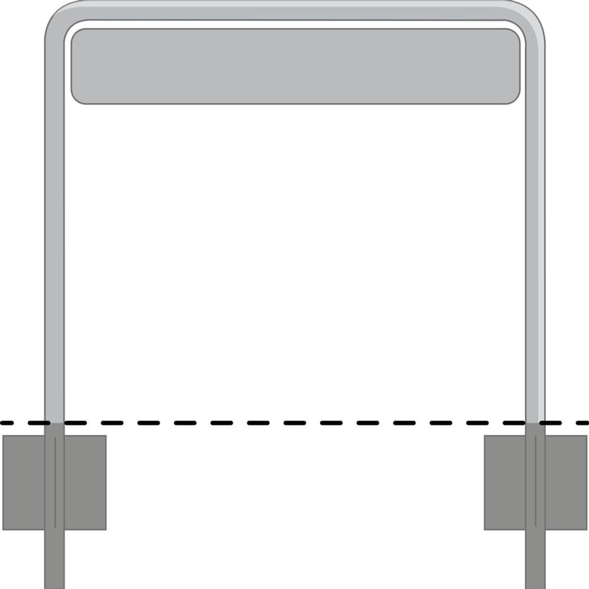 Lav galge til 16x70 cm tavle