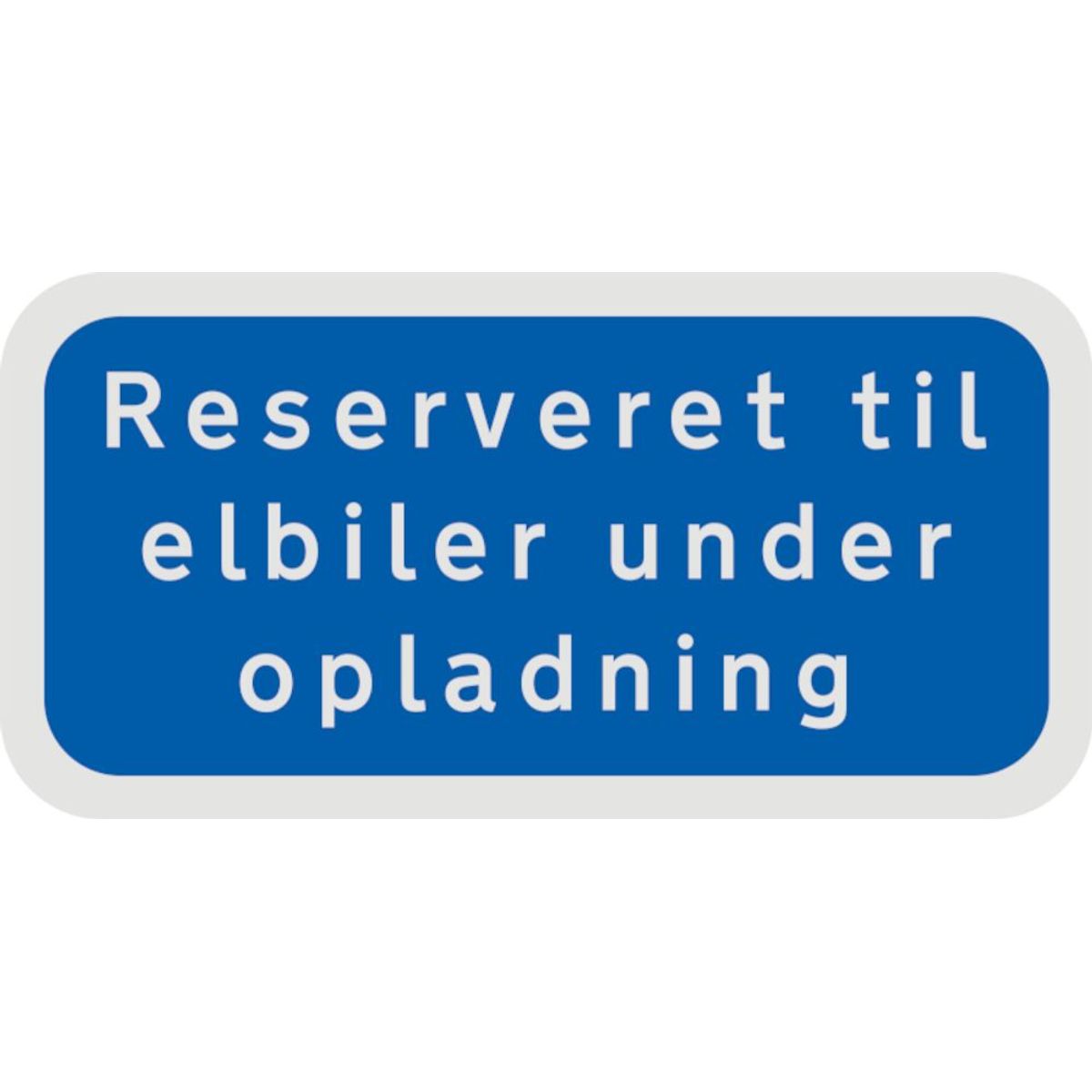 Undertavle - Reserveret til elbiler under opladning