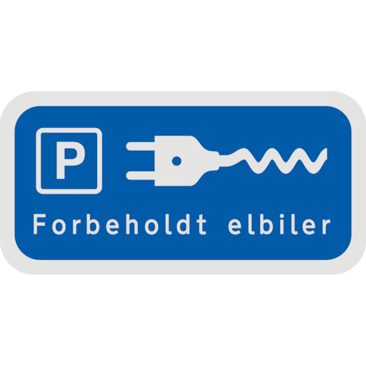 2-sidet Forbeholdt elbiler - 2 mm Refleks alu. reflekstype 3 25 x 50 cm