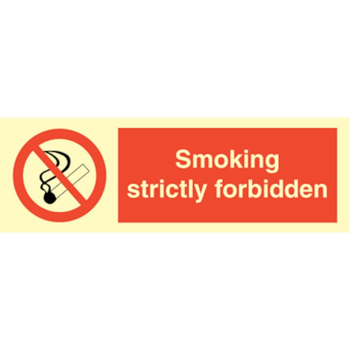 Smoking strictly forbidden - Selvklæbende vinyl - 100 x 300 mm