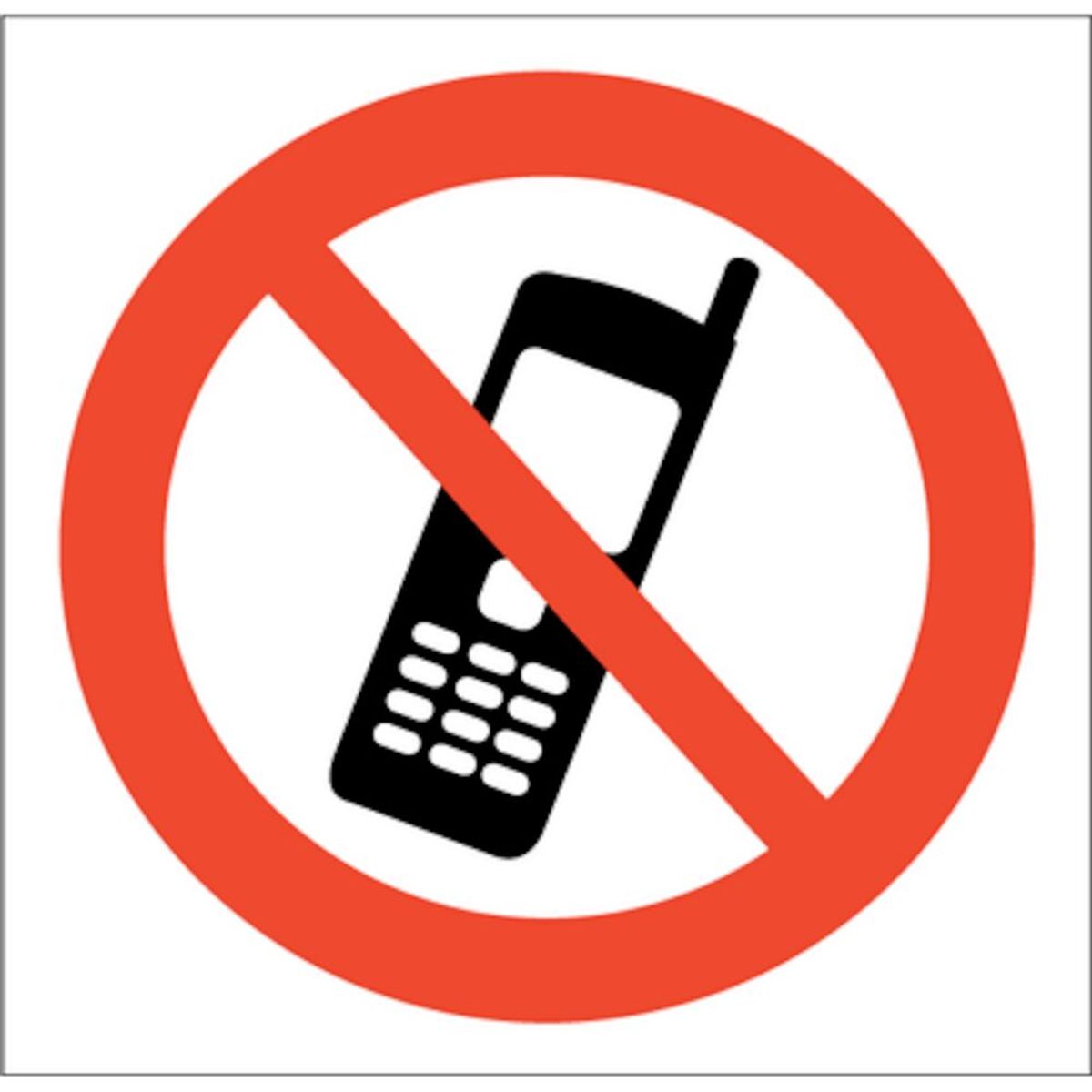 No mobile phones - Plast - 150 x 150 mm