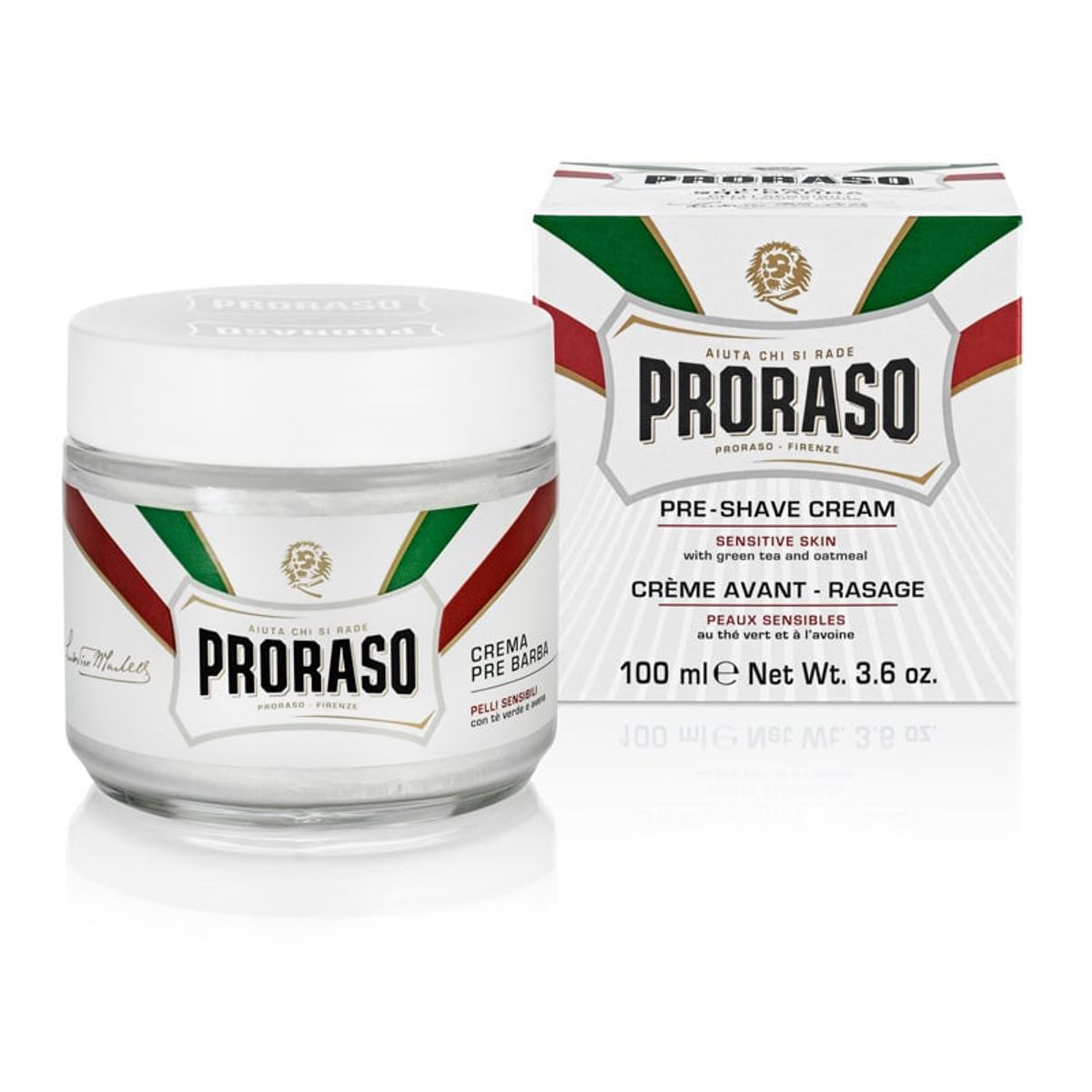 Proraso Pre-Shave Cream - Green Tea & Oatmeal (100 ml)