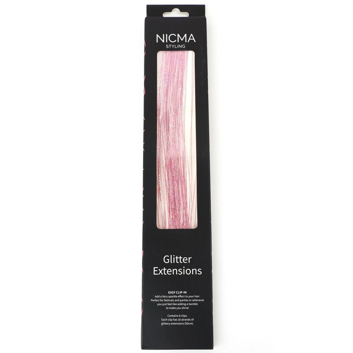 NICMA Styling Glitter Extensions - Pink