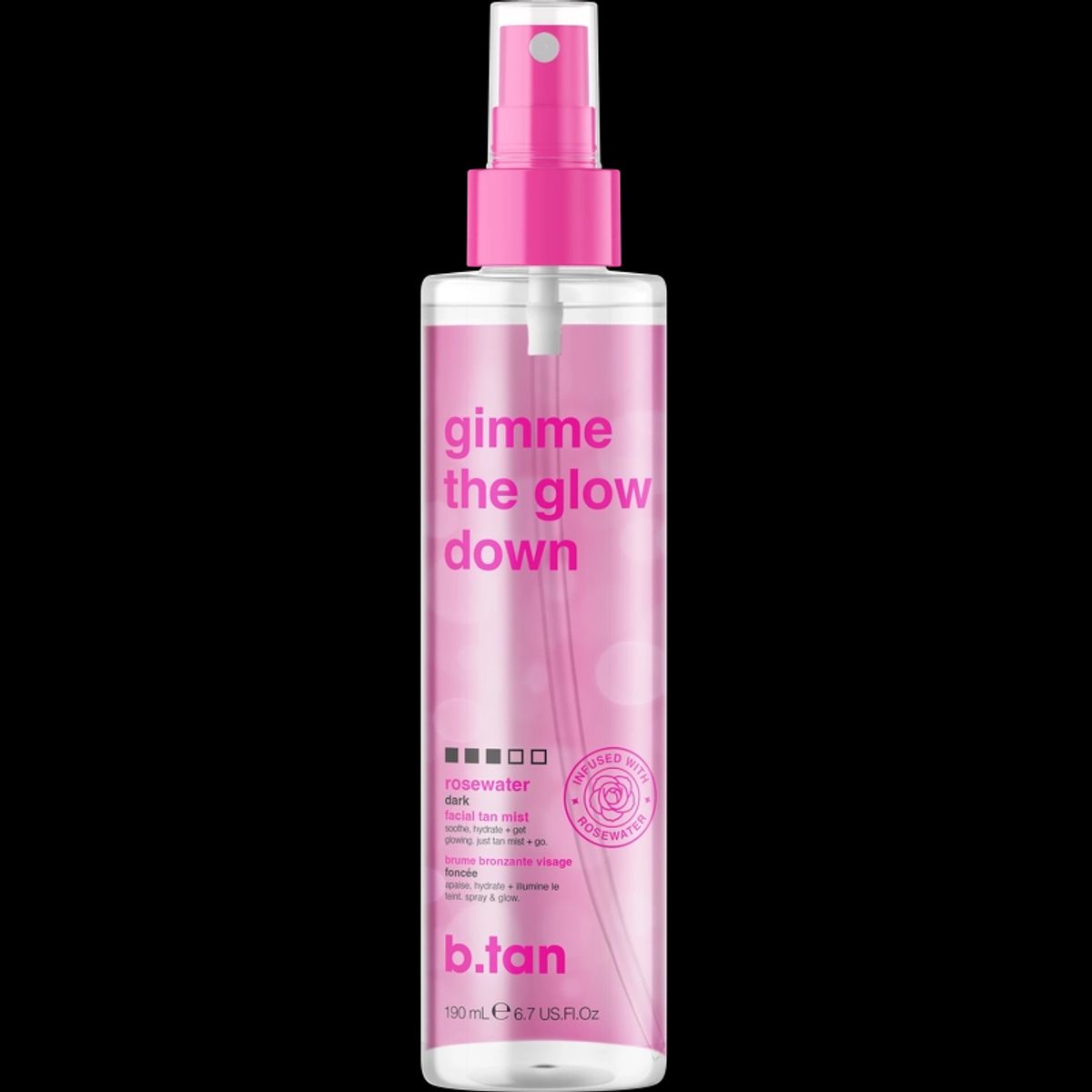 b.tan Gimme The Glow Down Rose Water Facial Tan Mist 190 ml