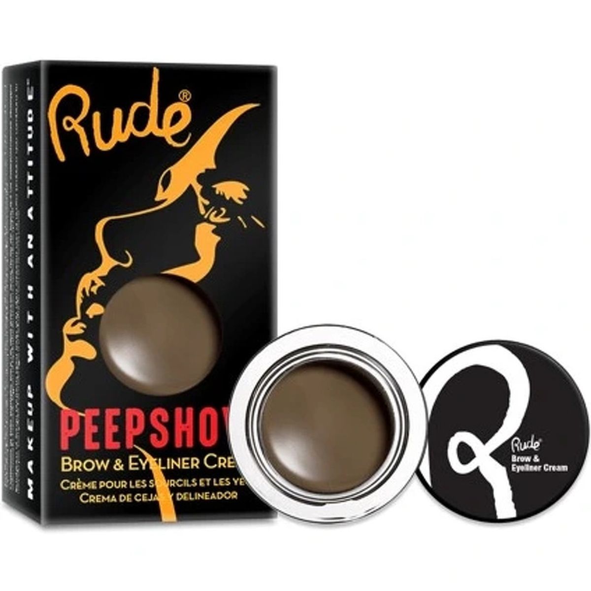 Rude Cosmetics Peep Show Brow & Eyeliner Cream 3,6 gr. - Strip Tease