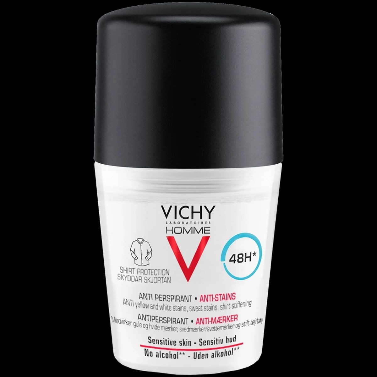 Vichy Homme 48H Anti-Perspirant + Anti-Stains Roll-On Deodorant 50 ml