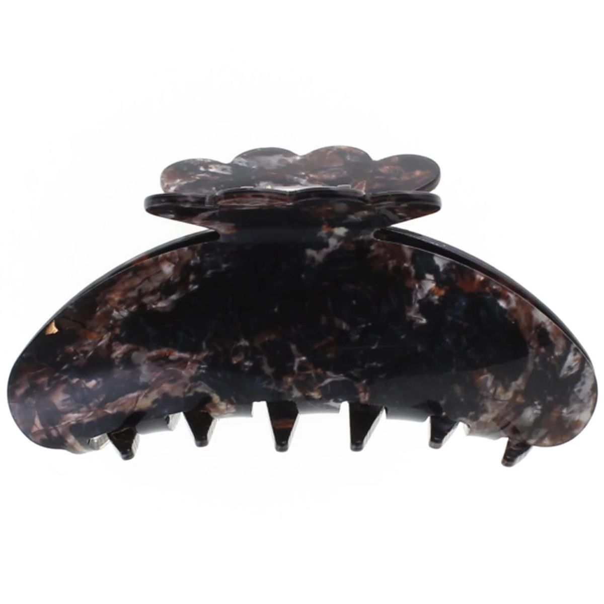 By Stær AGNES Hair Clip Large- Black Marble