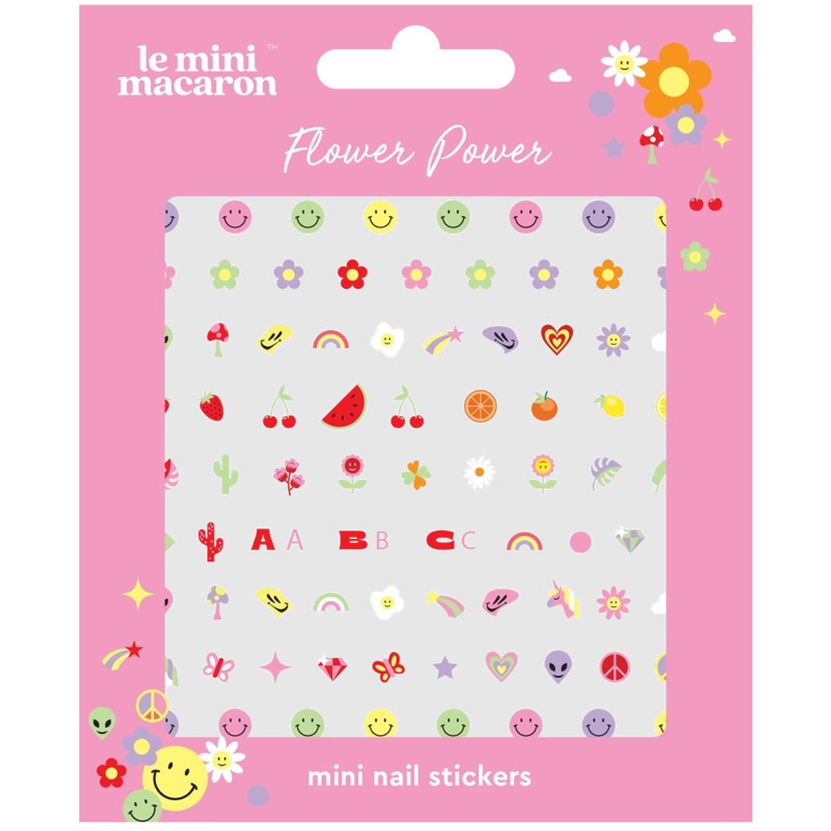 Le Mini Macaron Mini Nail Art Stickers - Flower Power