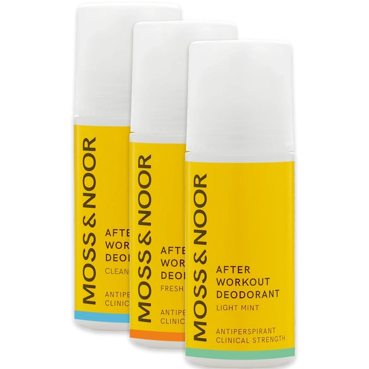 Moss & Noor After Workout Deodorant 3 Pack - Mixed